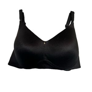 NWOT Cacique Women's Black Lightly Lined No-Wire Back Smoother Bra, 40C